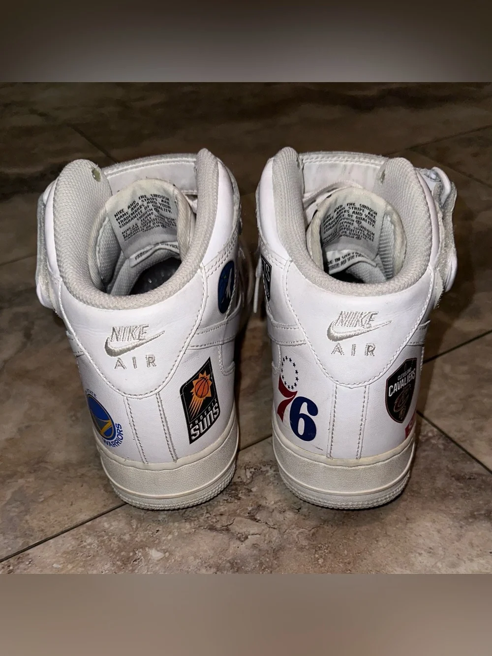 2018 Supreme × NBA x Nike Air Force 1 Mid White Size 9.5